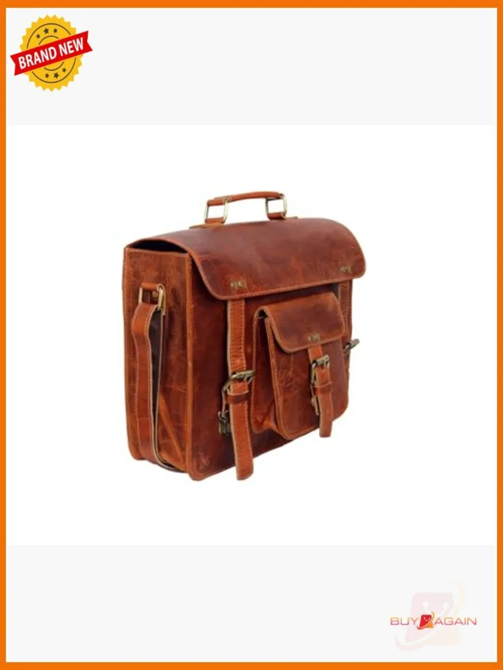 Vintage Leather Messenger Bag Crossbody Satchel for iPad